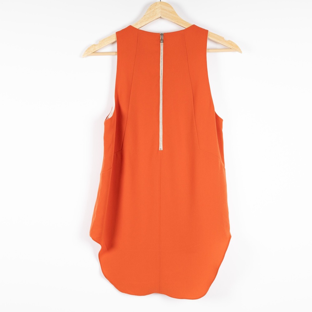 Rag & Bone New York Orange Sleeveless Blouse Top Double Layer Women's Size S - Picture 3 of 8